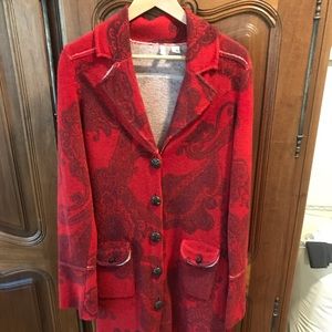 Anthropology Moth Sweater Jacket 100% wool